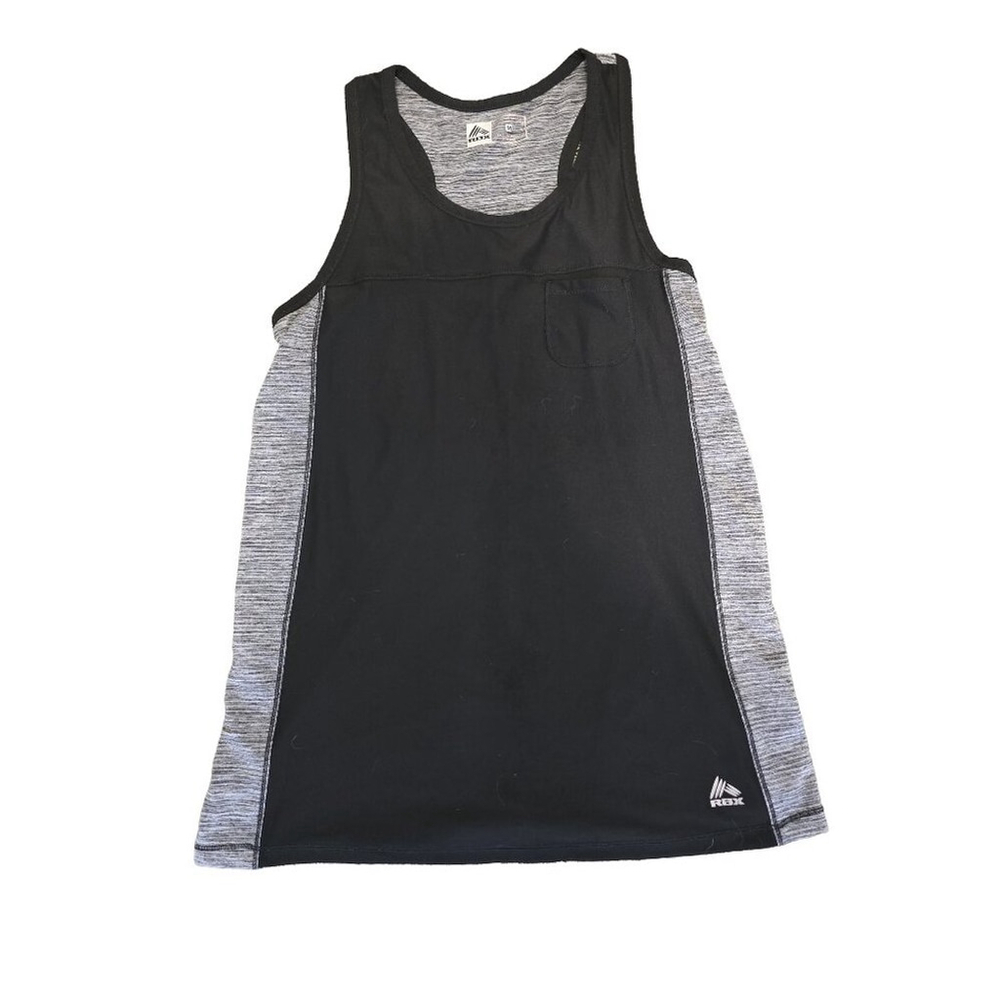 RBX Size Medium Activewear Black and White Tank Top, Excellent Condition‎